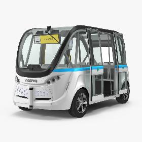 3D Driverless Minibus Electric Generic Rigged